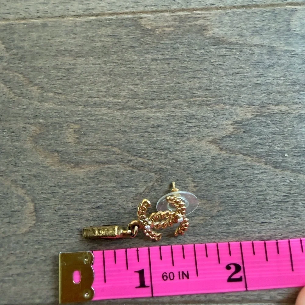 Chanel 18K Gold Plated CC Logo Earrings 2018 collection